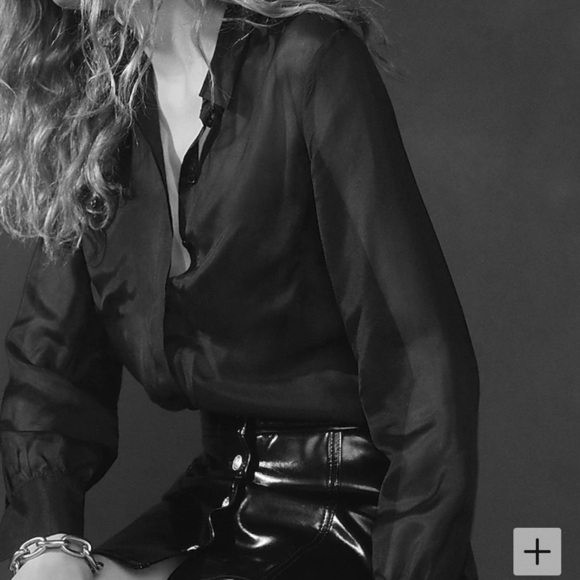 J crew Button-up shirt in sheer organza black - Picture 2 of 4